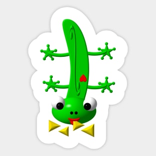 Cute Newt Nibbling Nachos Sticker